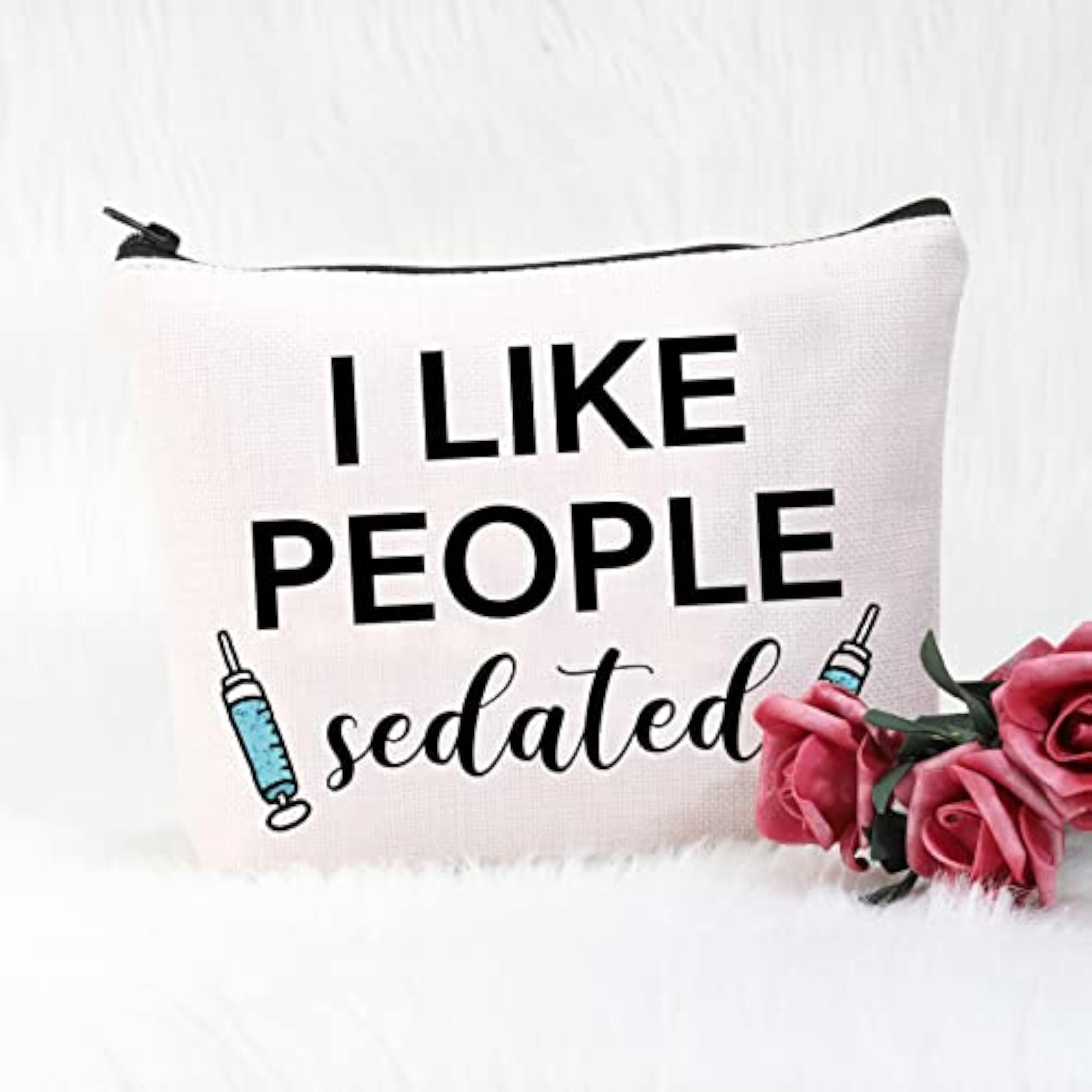Anesthesia Gift CRNA Makeup Bag, Sedated People